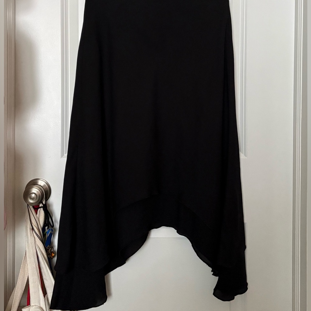 Vintage Black High-Low Women's Skirt